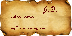 Juhos Dávid névjegykártya